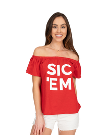 Sic 'Em | Off the Shoulder Top