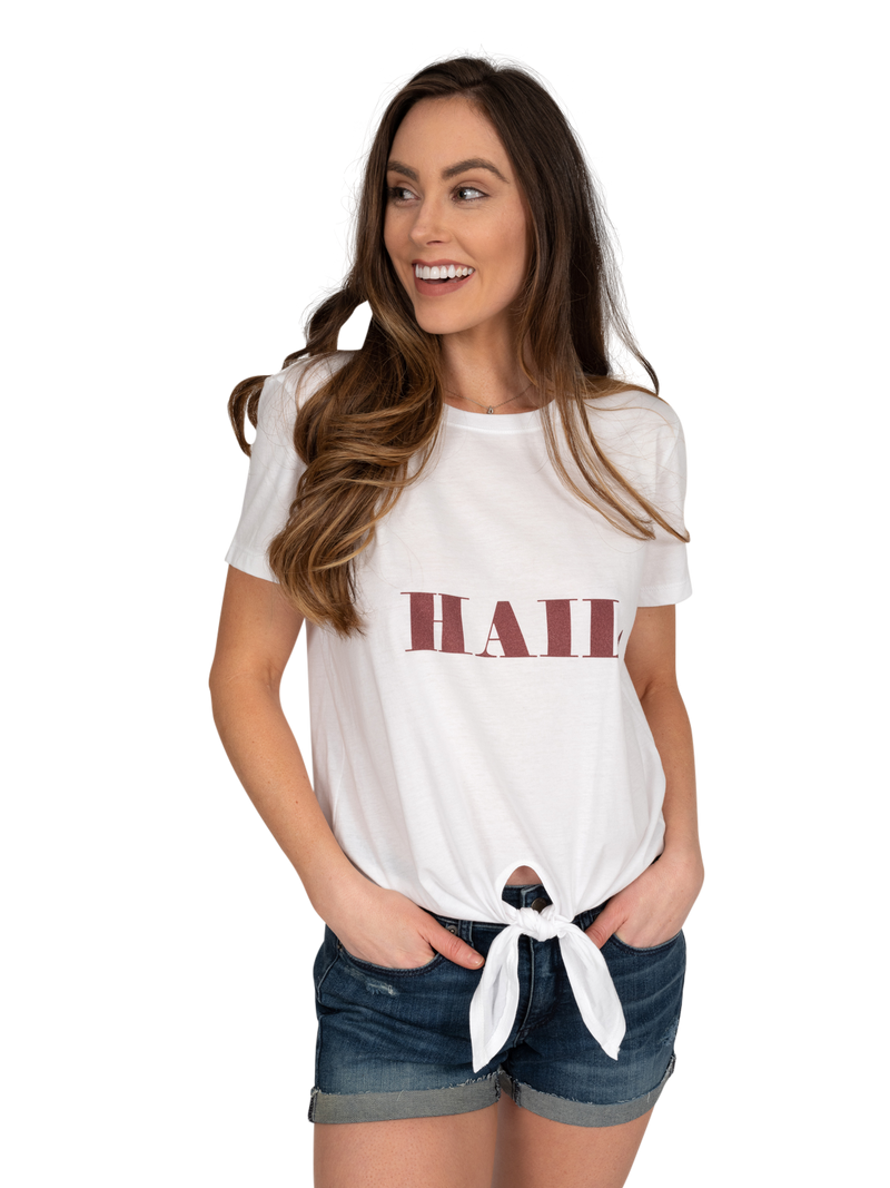 Tie Front Tee | Hail