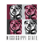 Mississippi State Pop Art Sticker